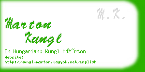 marton kungl business card